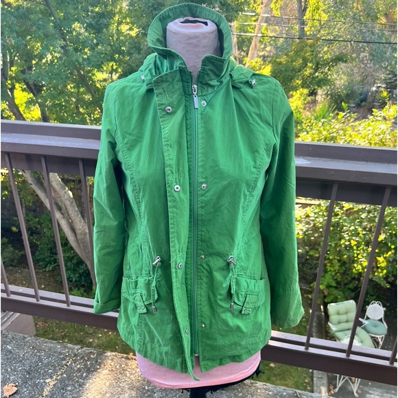 Weather Tamer Green hooded lined fall jacket vintage small - Picture 3 of 16